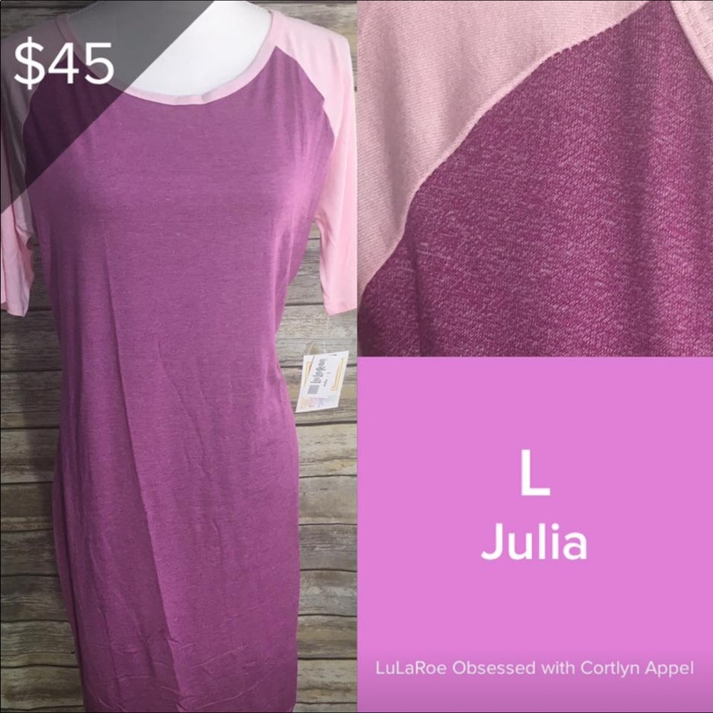 LuLaRoe Julia 3 Quarter Length Dress